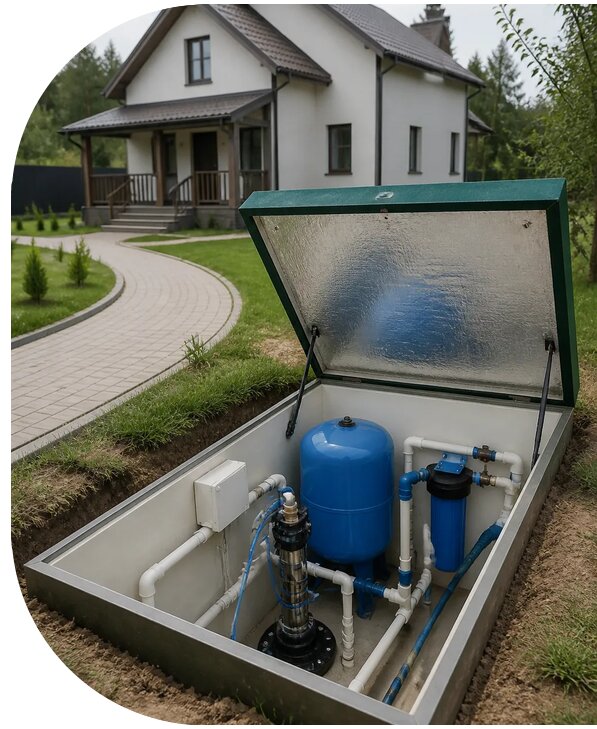 Автономное водоснабжение дома в Мончегорске от 151500 р. | АПаруса-Мнч